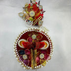 Moti Rekha Poshak With Mukut For Laddu Gopal