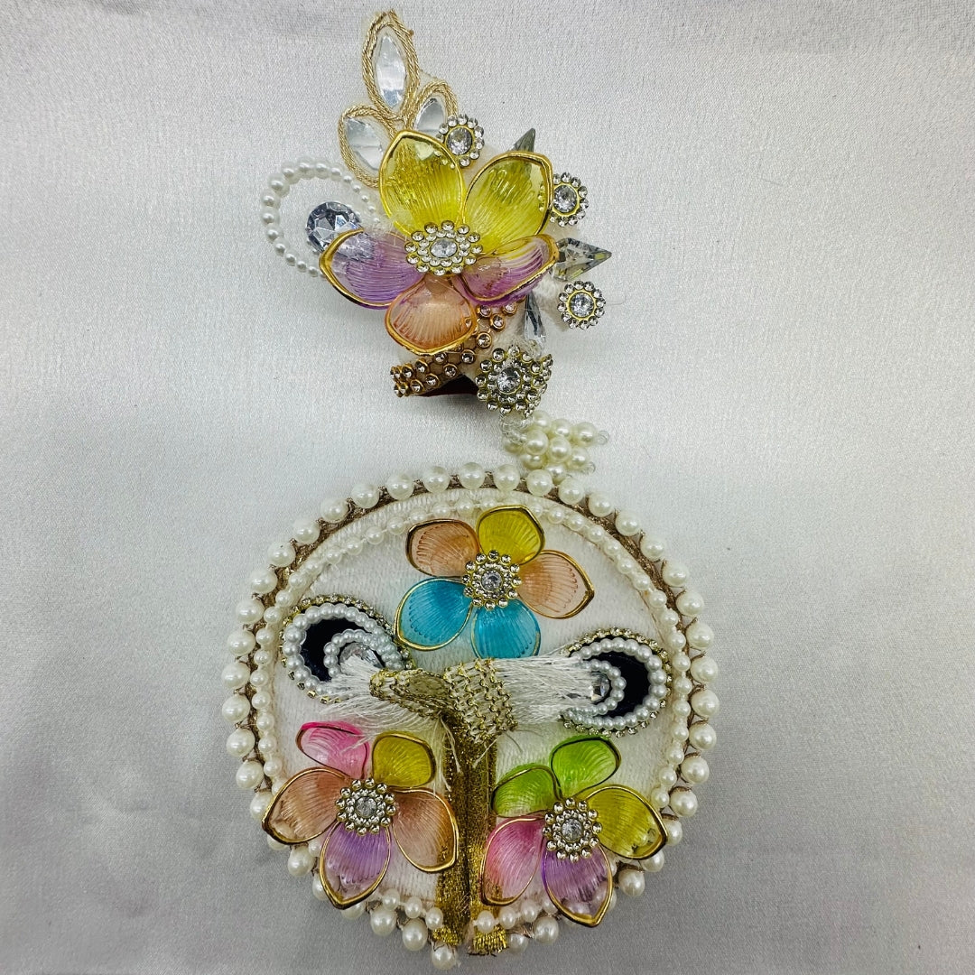 Moti Rekha Poshak With Mukut For Laddu Gopal