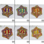 મોતી મંડલ ડિઝાઇન નેટ ફેબ્રિક લાડુ ગોપાલ ડ્રેસ - મિક્સ કલર