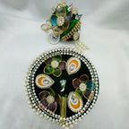 Moti Rekha Poshak With Mukut For Laddu Gopal