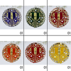 મખમલી મોતી મિરર વર્ક લાડુ ગોપાલ ડ્રેસ - મિક્સ કલર / 12 નો પેક (6 X 2)