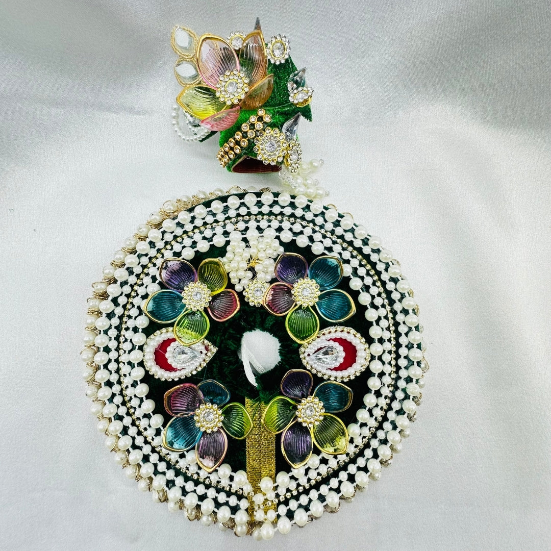 Moti Rekha Poshak With Mukut For Laddu Gopal