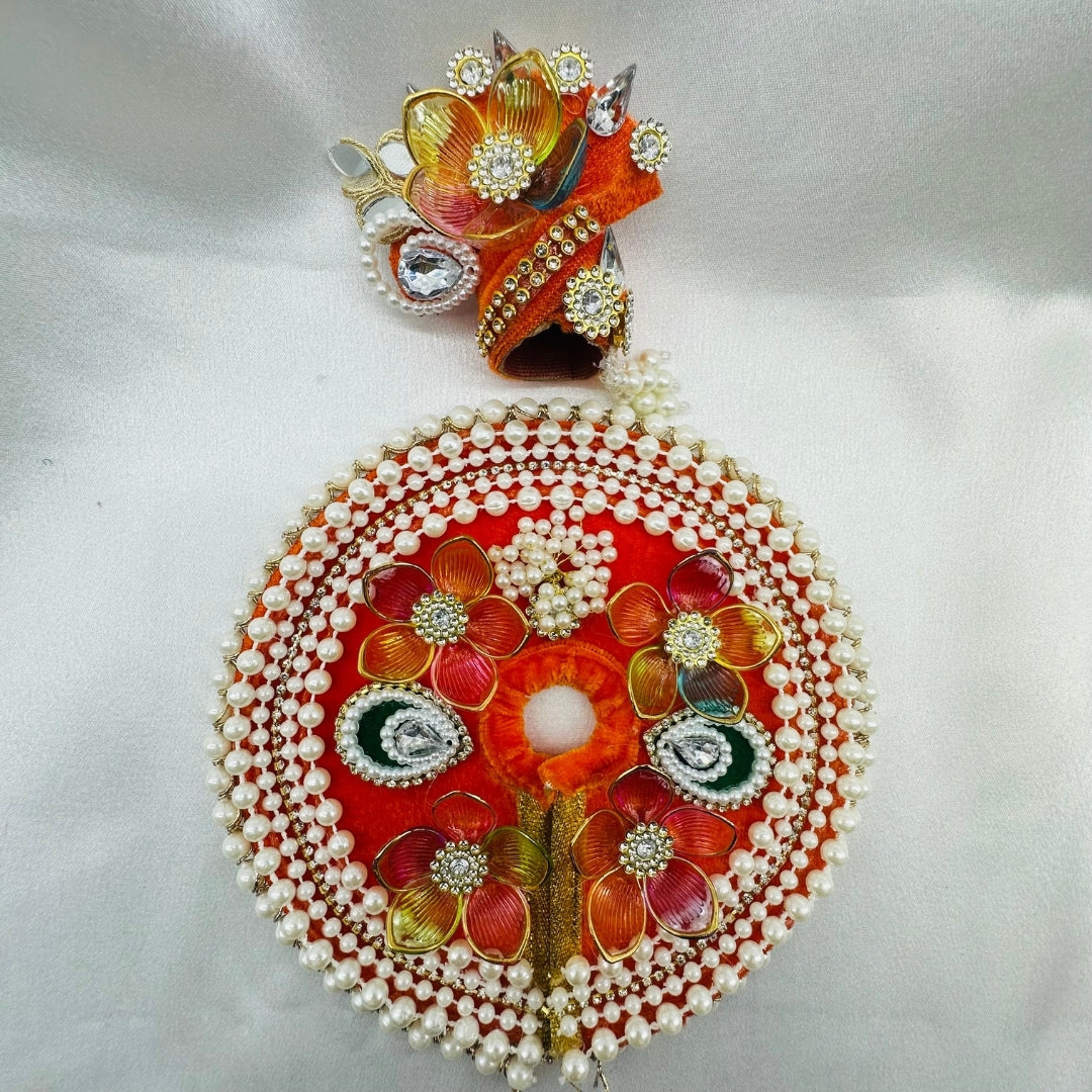 Moti Rekha Poshak With Mukut For Laddu Gopal