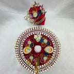 Moti Rekha Poshak With Mukut For Laddu Gopal