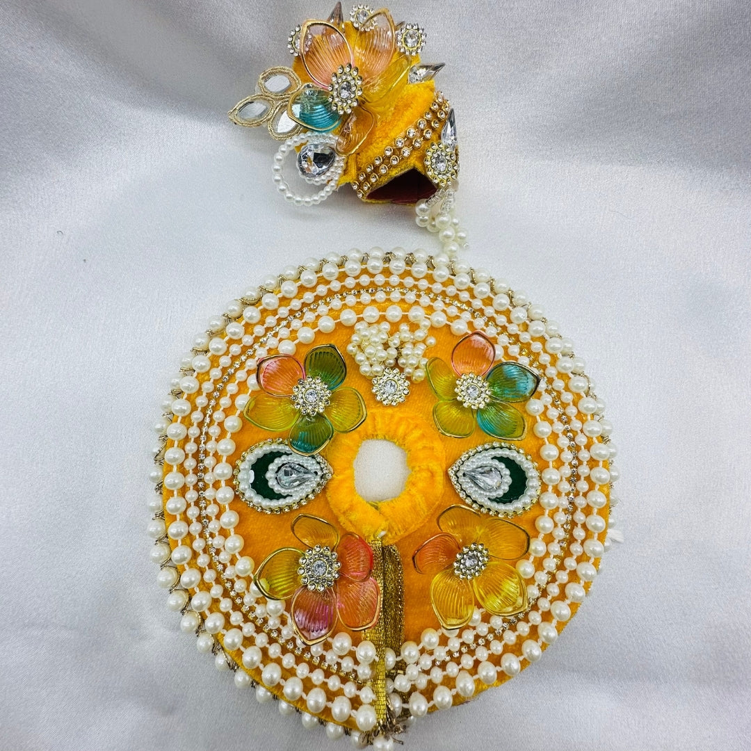 Moti Rekha Poshak With Mukut For Laddu Gopal