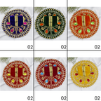 Jhalar Chakra Diamond Work Laddu Gopal Dress - Mix Color/ Pack of 12 (6 X 2)