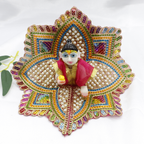 Moti Mandal Design Net Fabric Laddu Gopal Dress