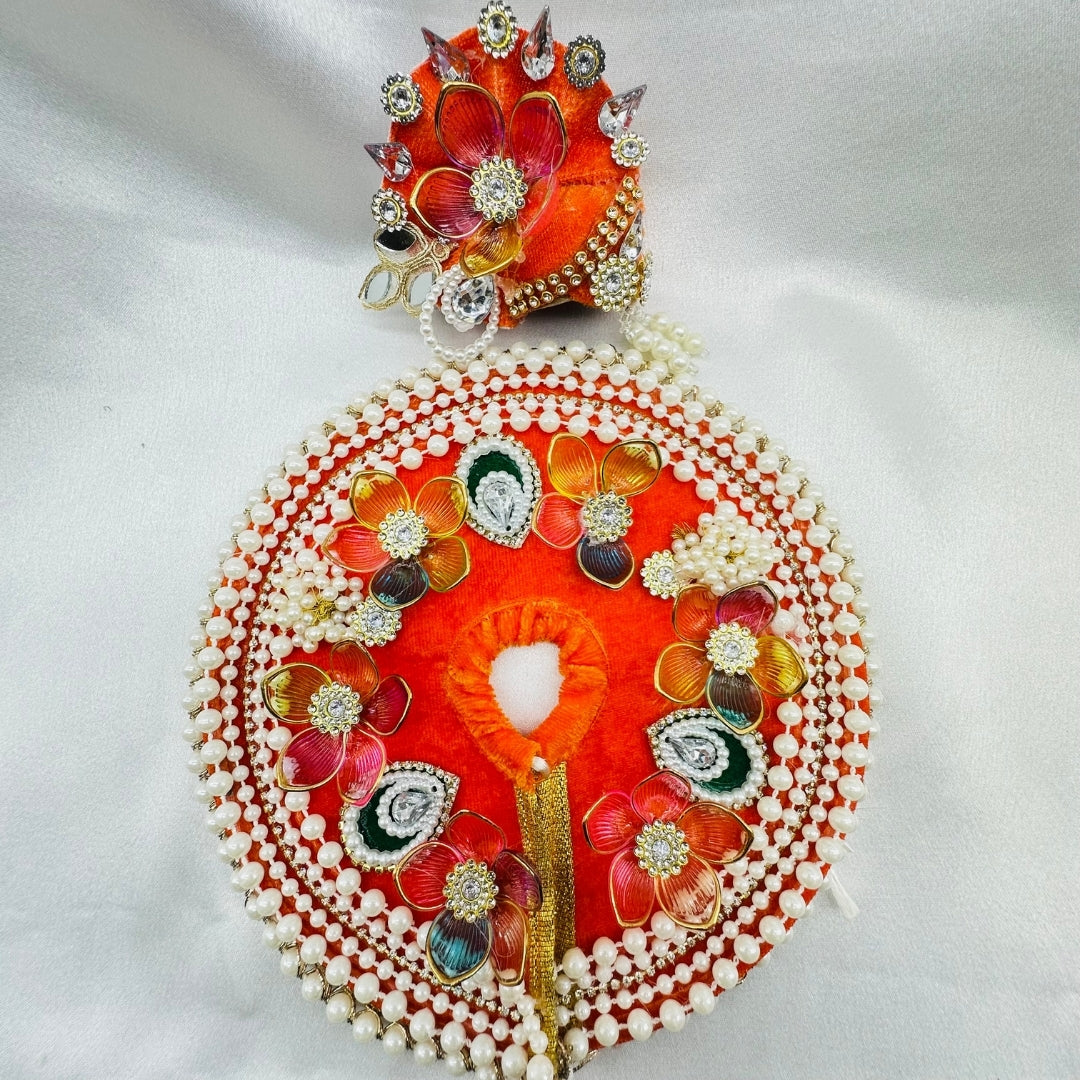 Moti Rekha Poshak With Mukut For Laddu Gopal