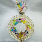 Moti Rekha Poshak With Mukut For Laddu Gopal