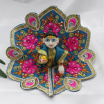 Mayur Rangat Embroidery Laddu Gopal Dress