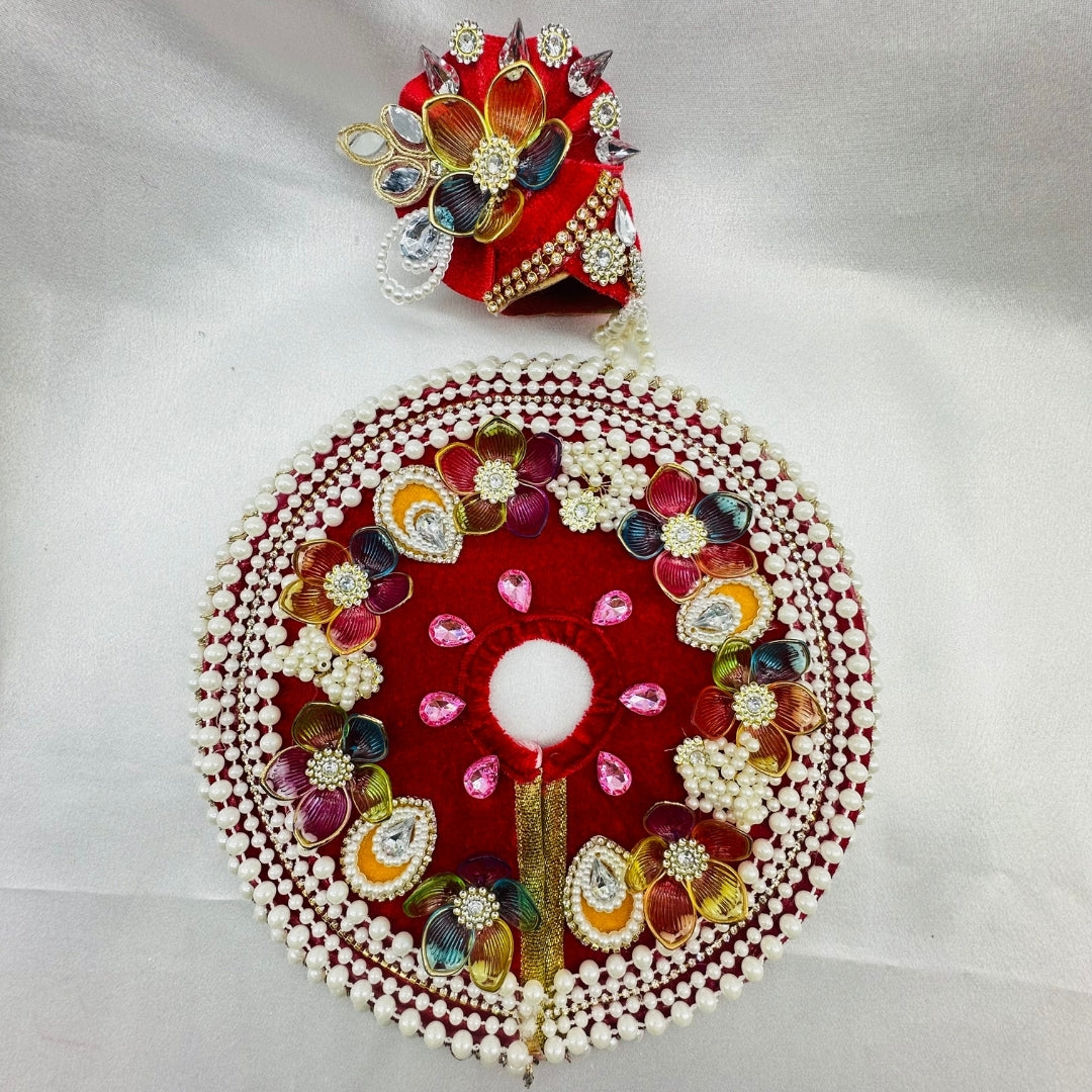 Moti Rekha Poshak With Mukut For Laddu Gopal