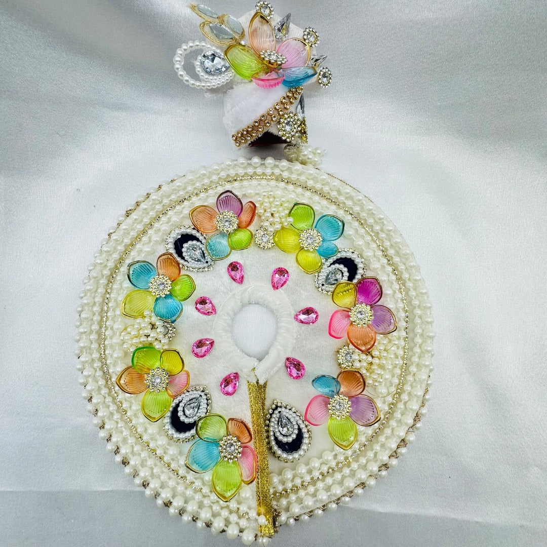 Moti Rekha Poshak With Mukut For Laddu Gopal