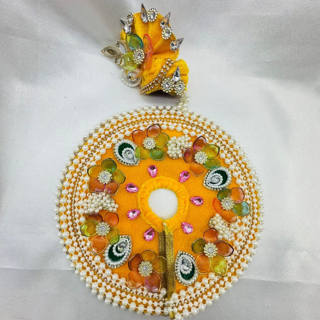 Moti Rekha Poshak With Mukut For Laddu Gopal