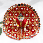 Makhmali Moti Mirror Work Laddu Gopal Dress