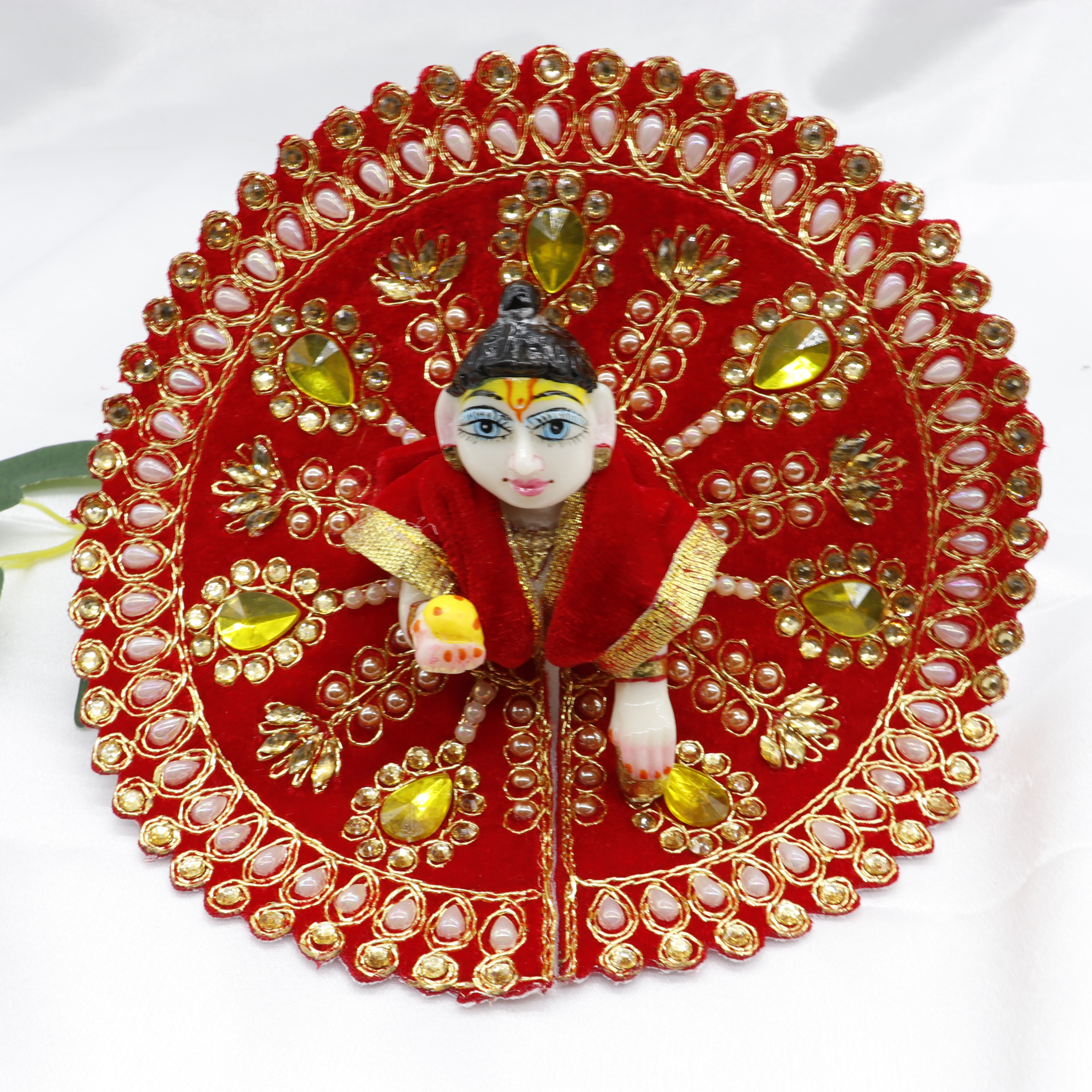 Jhalar Chakra Diamond Work Laddu Gopal Dress