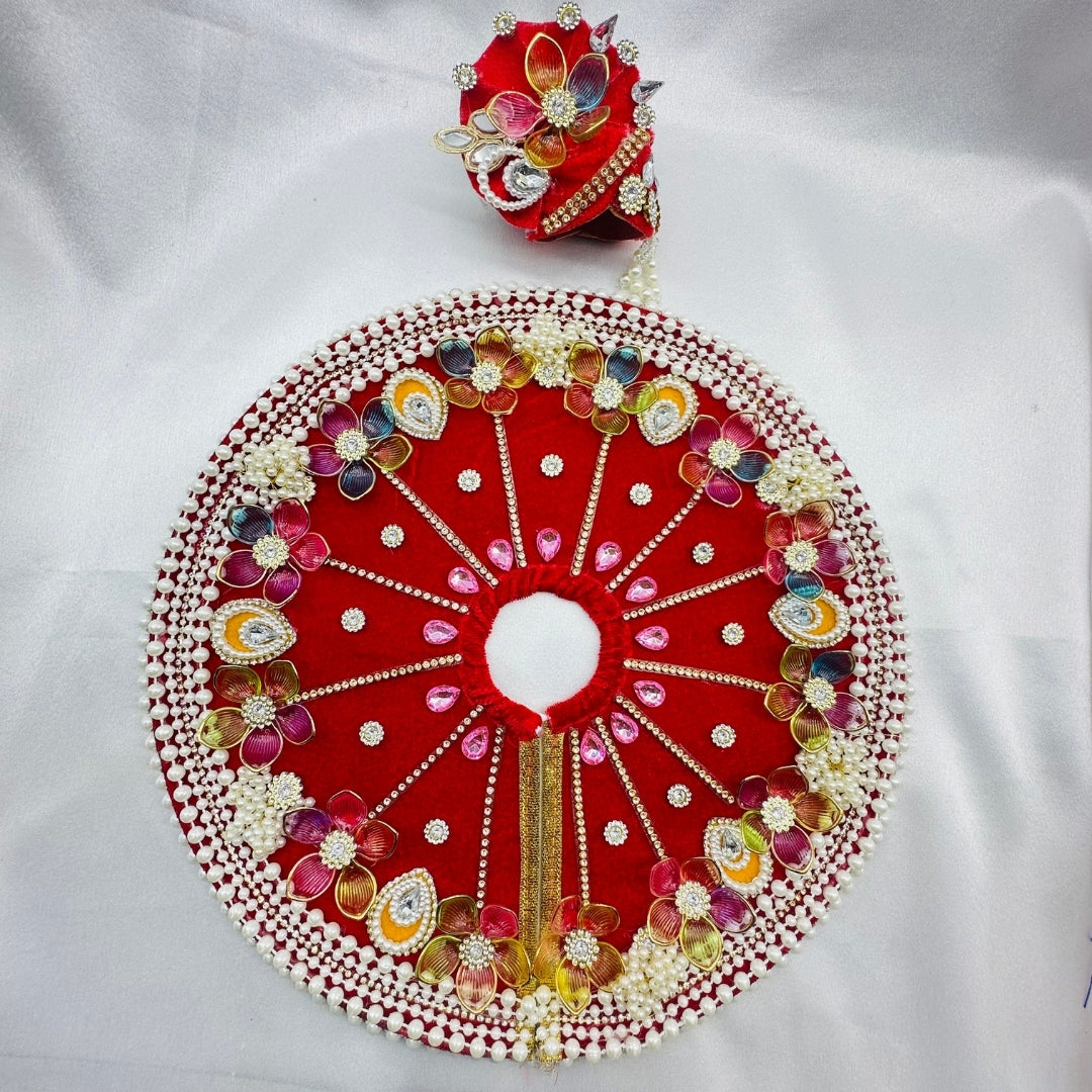 Moti Rekha Poshak With Mukut For Laddu Gopal