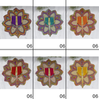 મોતી મંડલ ડિઝાઇન નેટ ફેબ્રિક લાડુ ગોપાલ ડ્રેસ - મિક્સ કલર