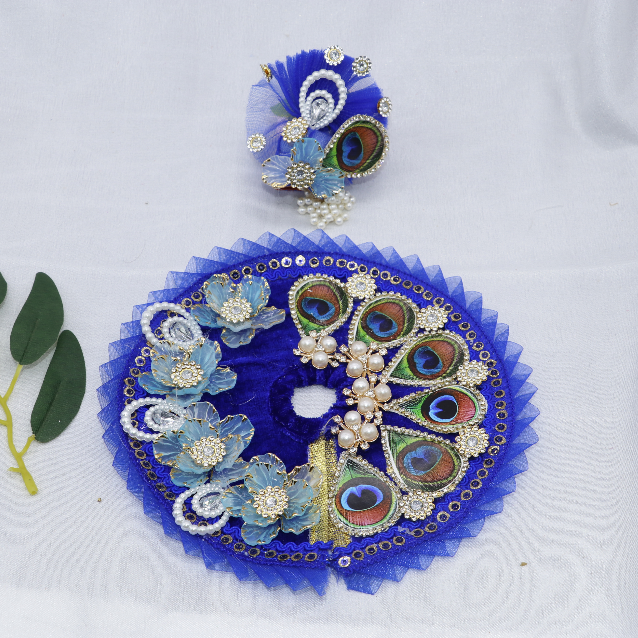 Pankh Mandal Laddu Gopal Dress With Mukut