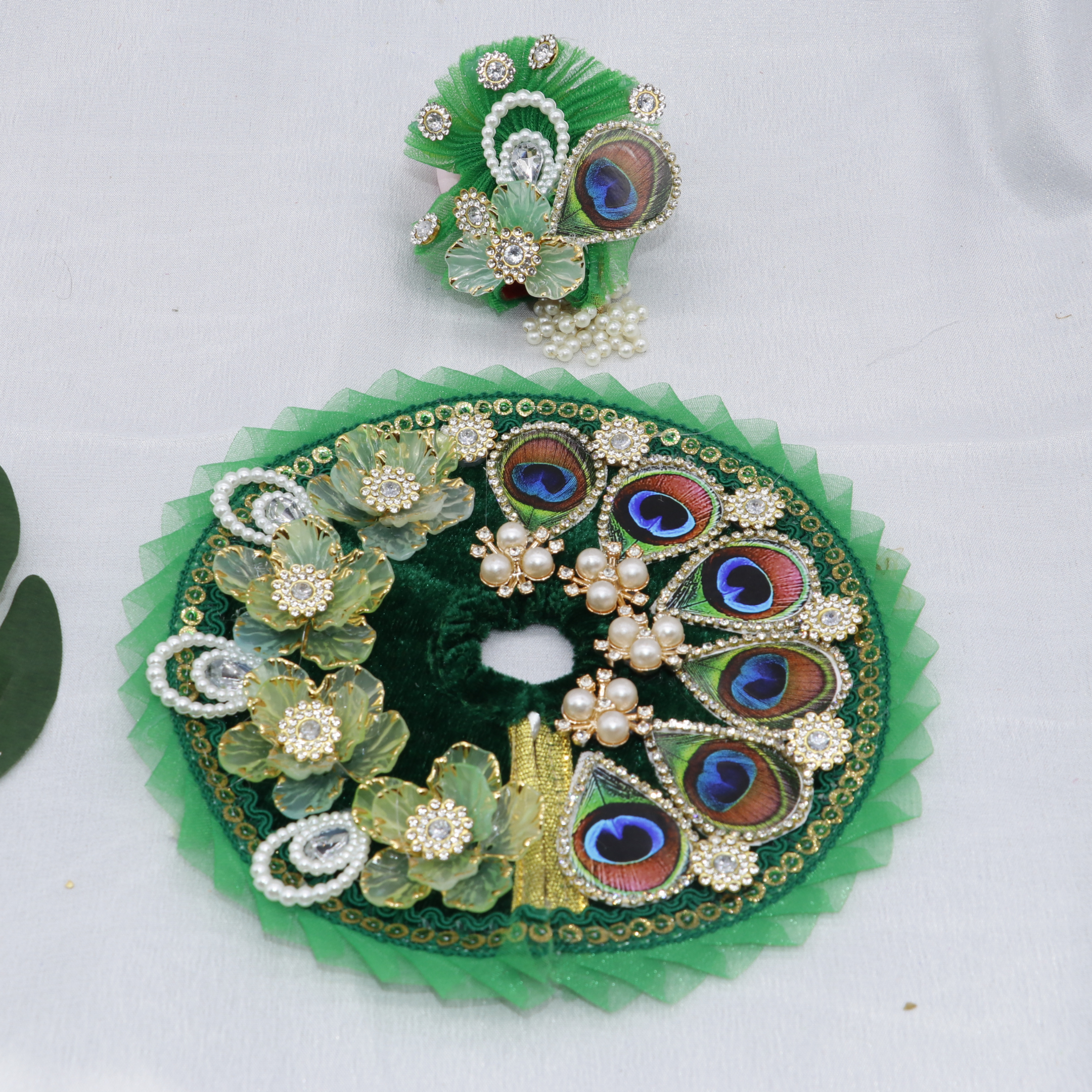 Pankh Mandal Laddu Gopal Dress With Mukut