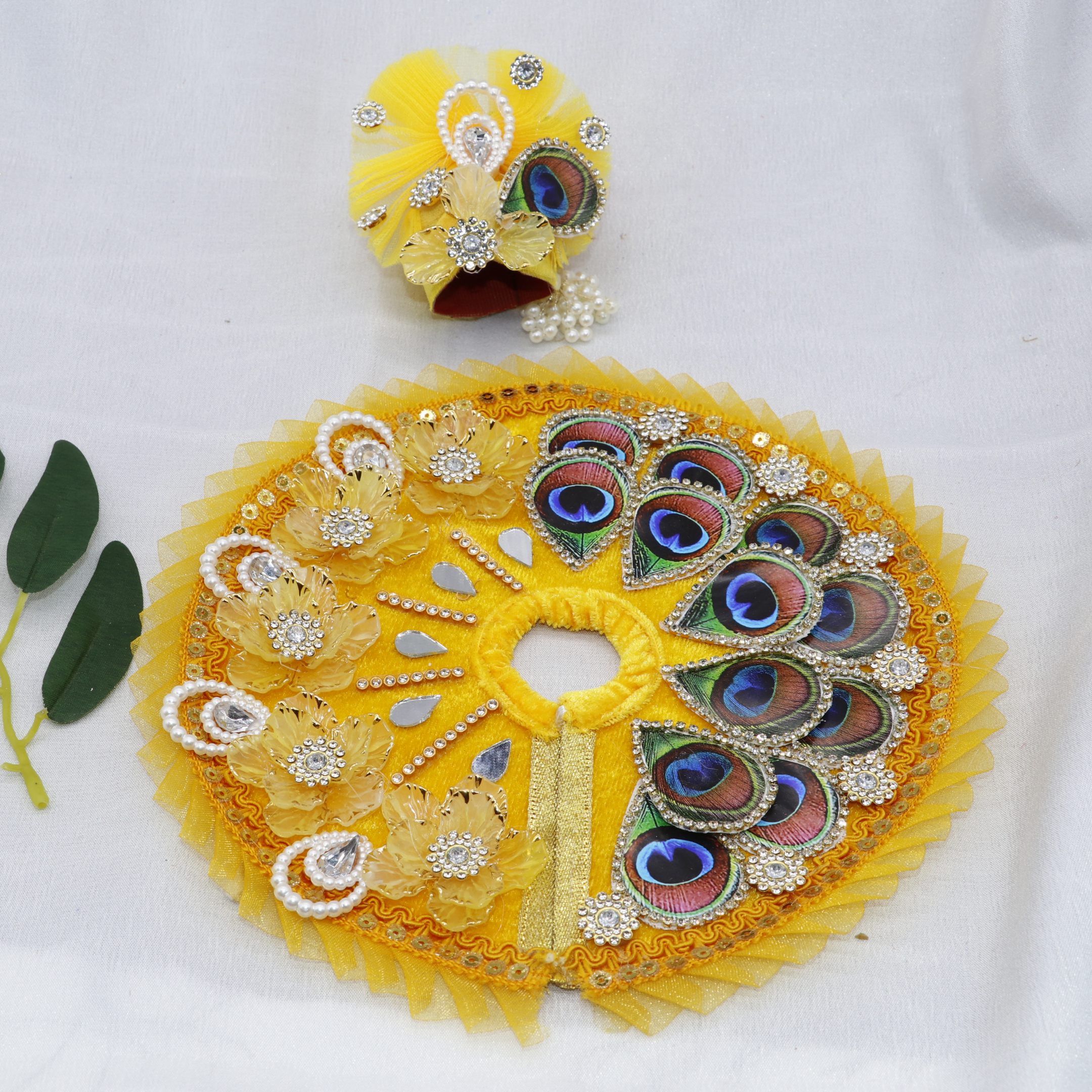 Pankh Mandal Laddu Gopal Dress With Mukut