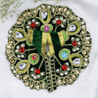 હીરા મોતી વેલ્વેટ બેઝ લાડુ ગોપાલ ડ્રેસ