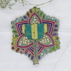 Moti Mandal Design Net Fabric Laddu Gopal Dress