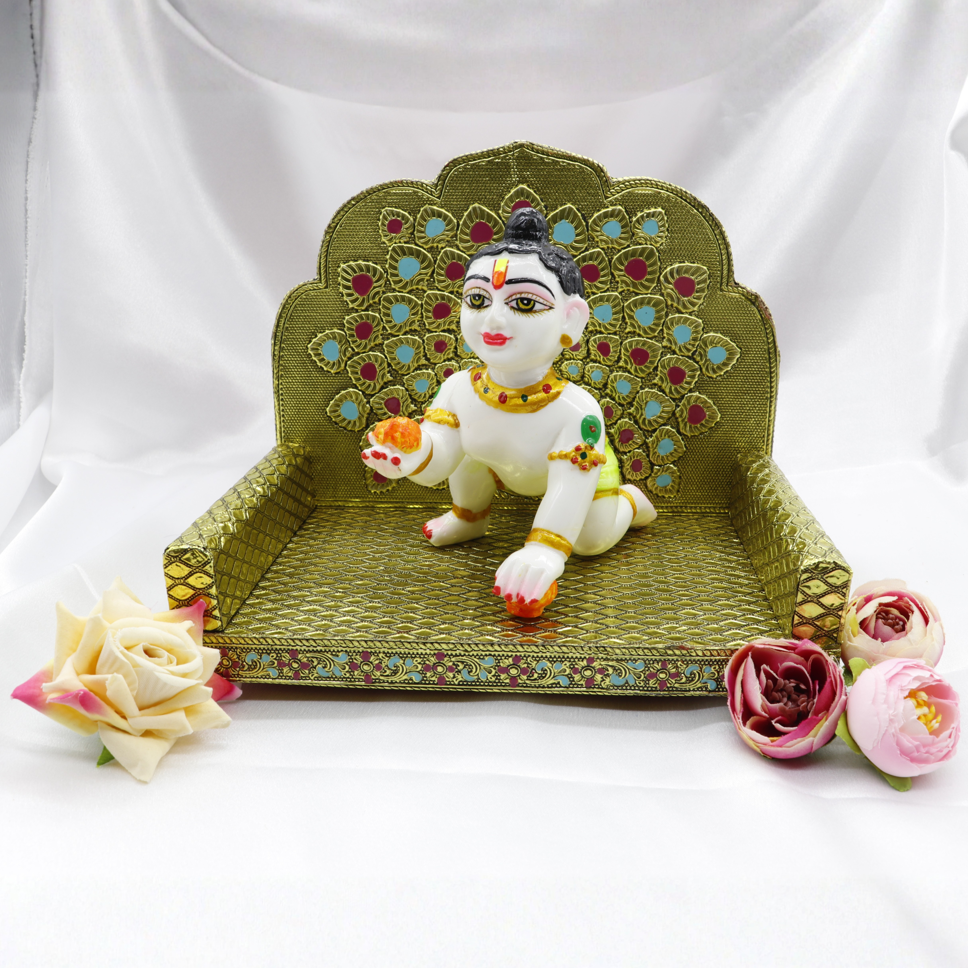 લાડુ ગોપાલ માટે મયુર સિંહાસન - 2 નું પેક