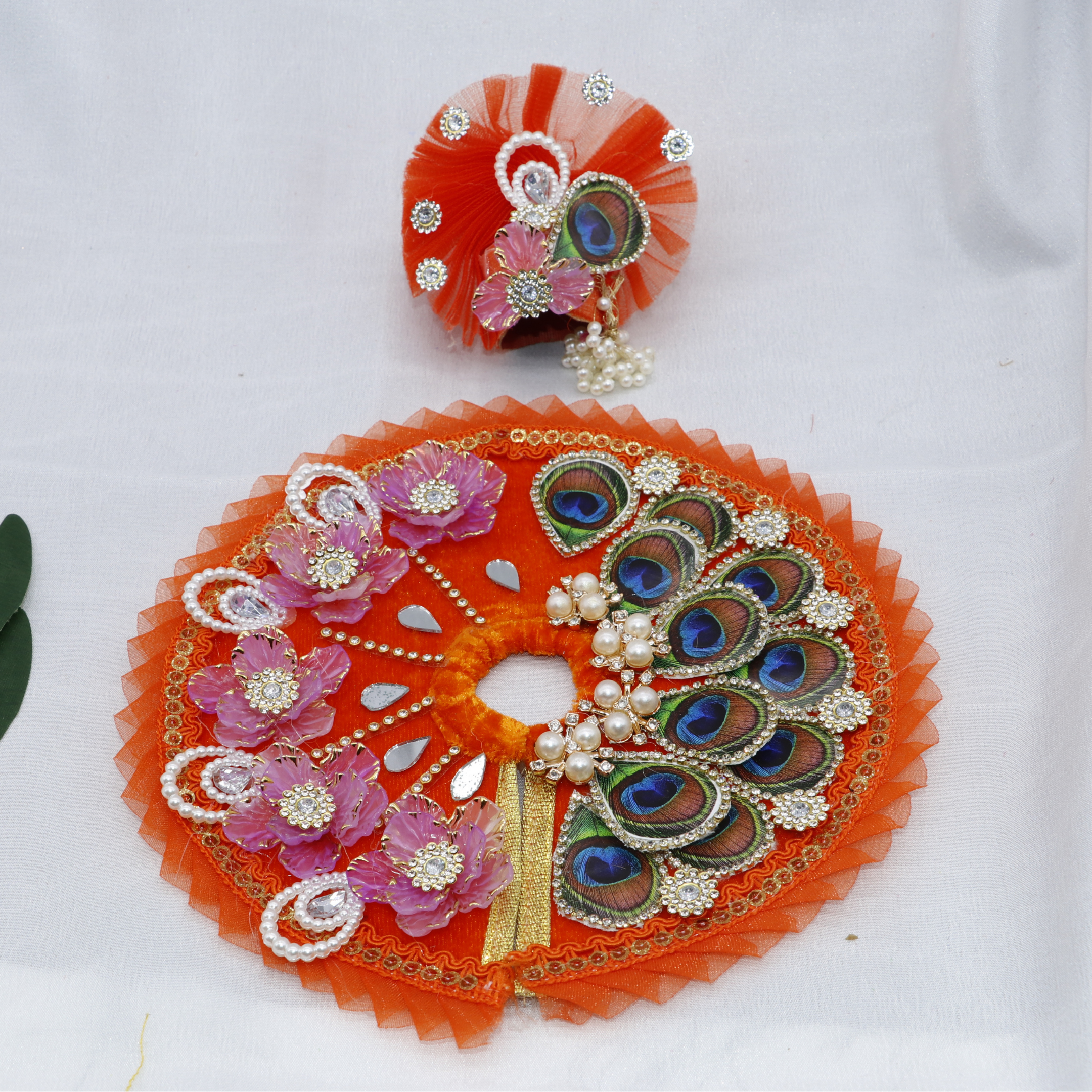 Pankh Mandal Laddu Gopal Dress With Mukut