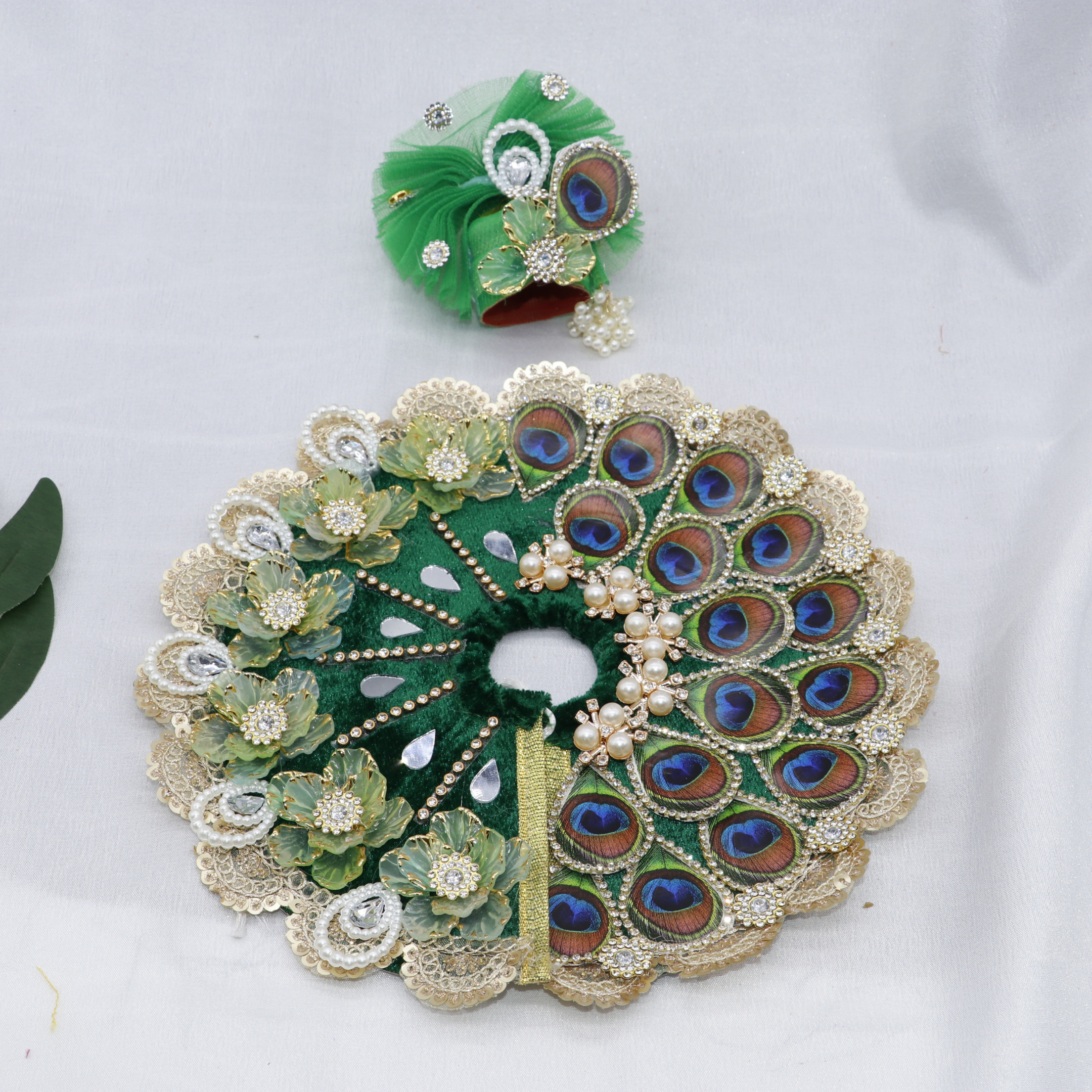 Pankh Mandal Laddu Gopal Dress With Mukut