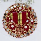 Makhmali Moti Mirror Work Laddu Gopal Dress