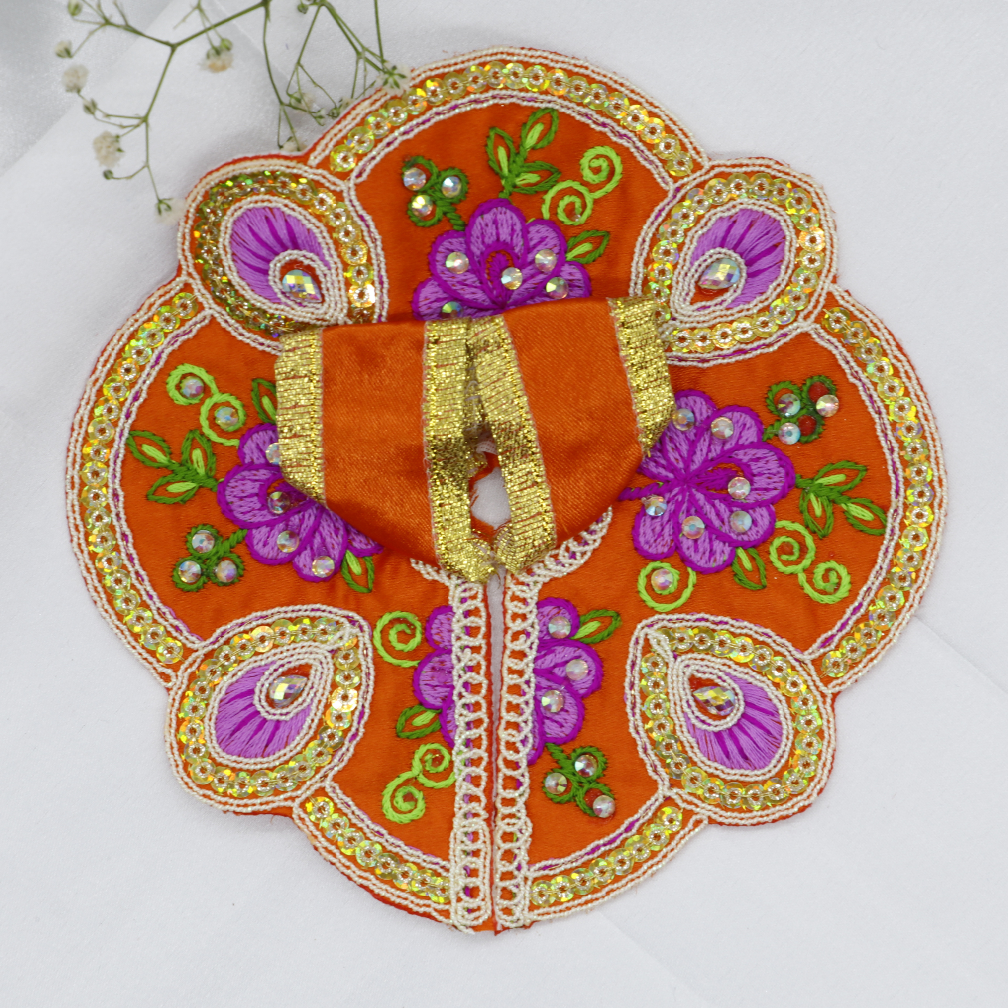 Mayur Rangat Embroidery Laddu Gopal Dress