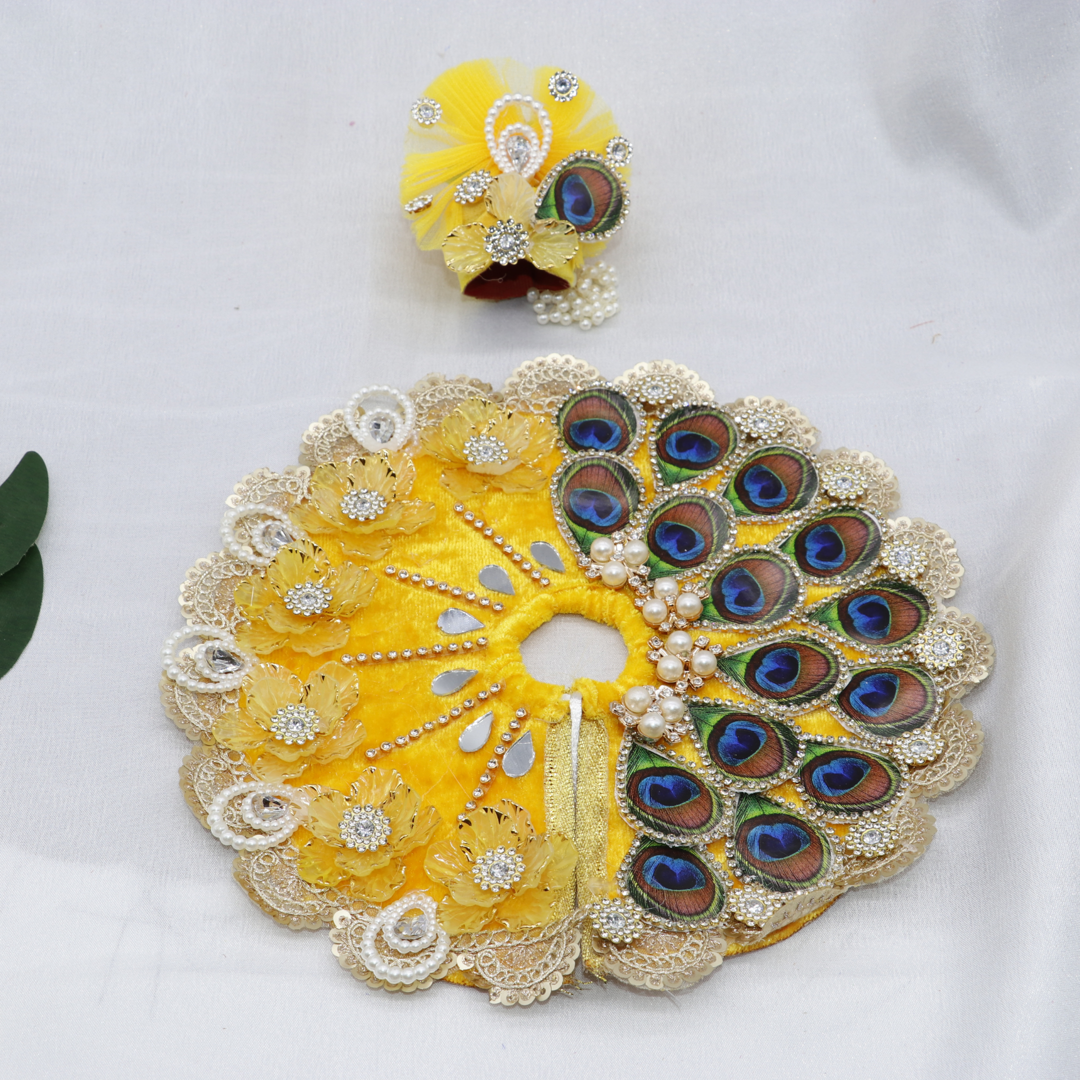 Pankh Mandal Laddu Gopal Dress With Mukut