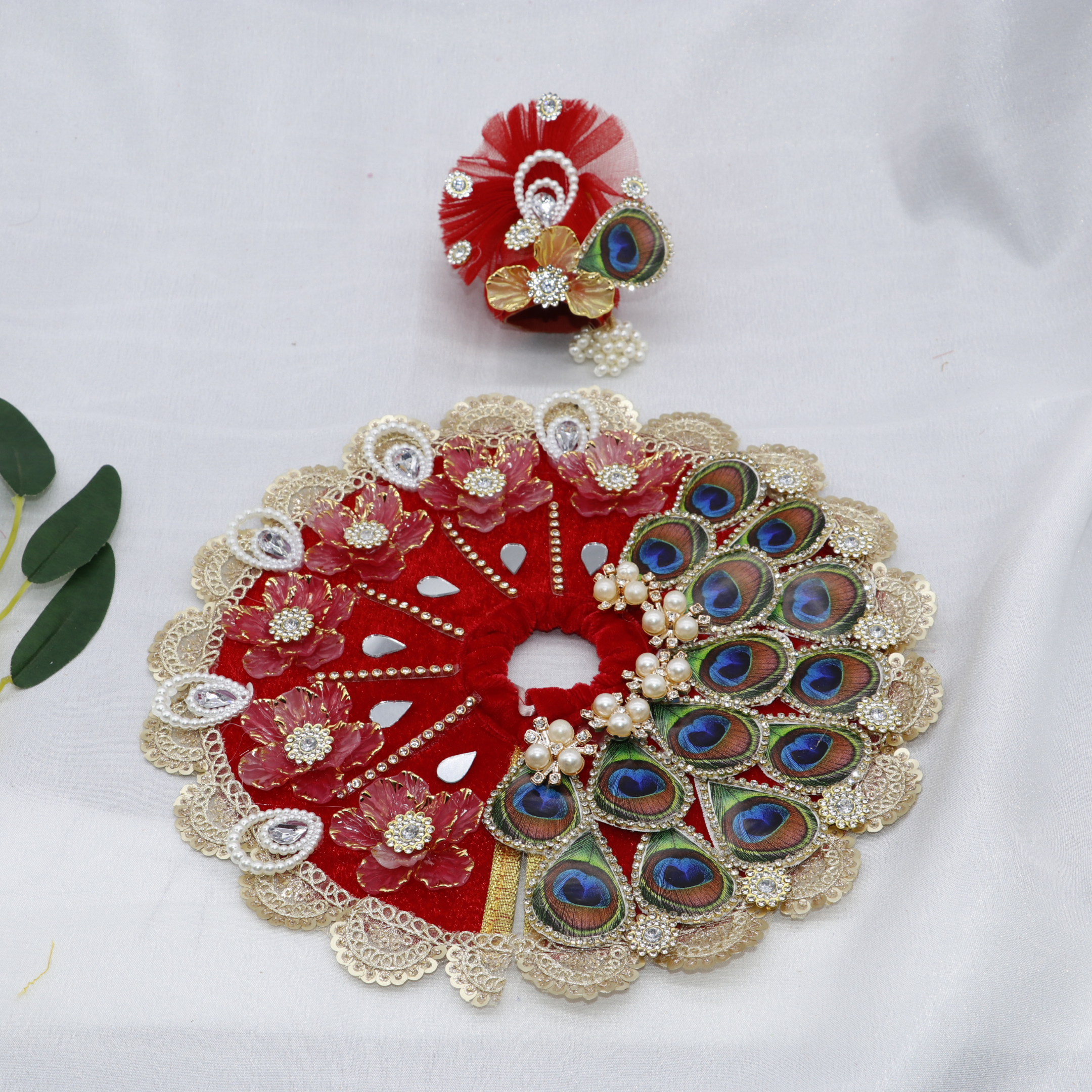 Pankh Mandal Laddu Gopal Dress With Mukut