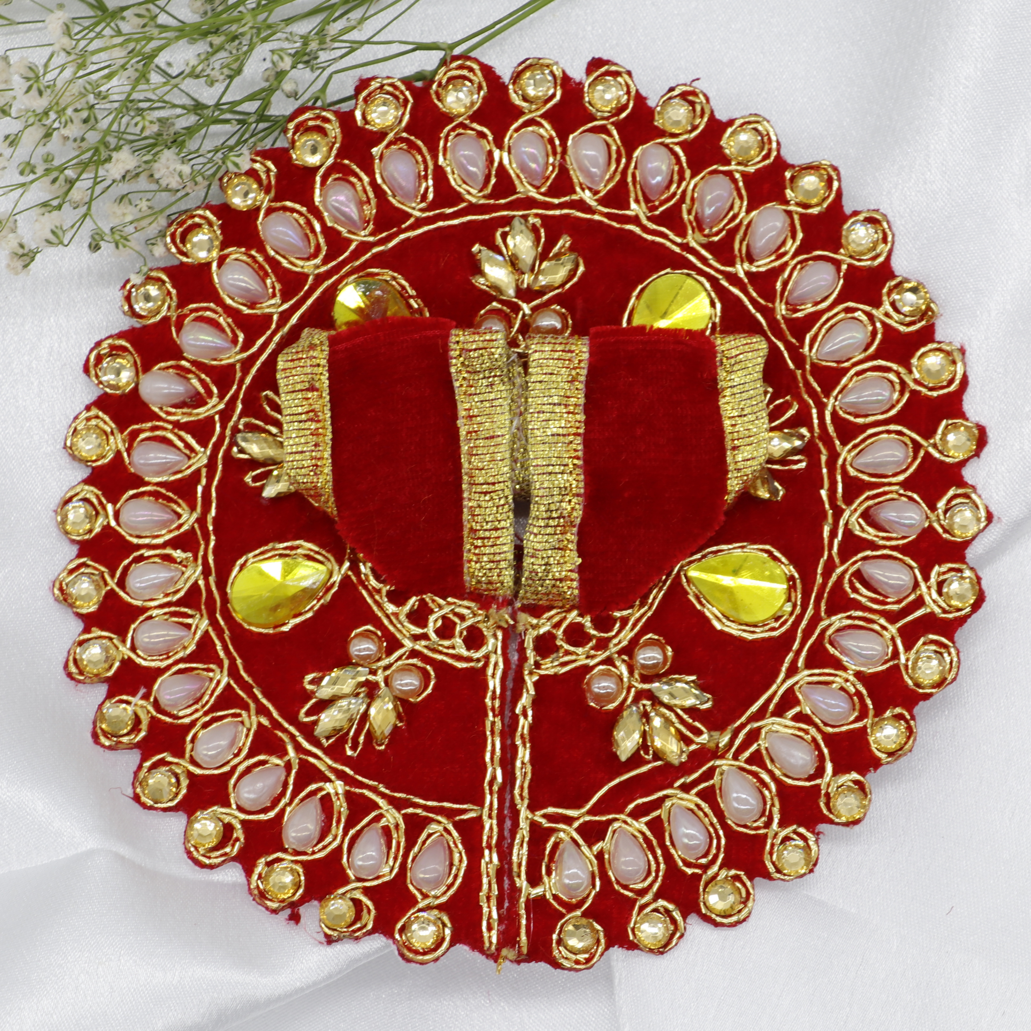 Jhalar Chakra Diamond Work Laddu Gopal Dress