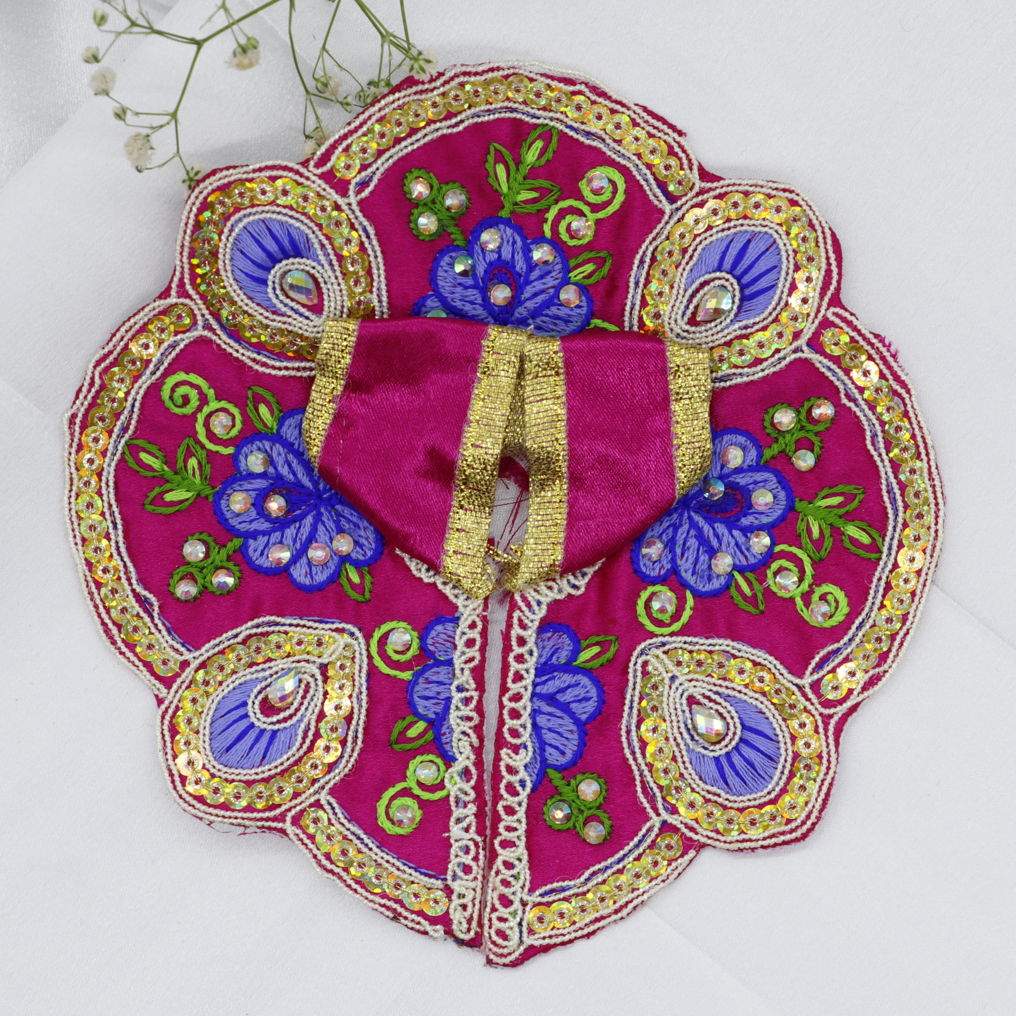 Mayur Rangat Embroidery Laddu Gopal Dress