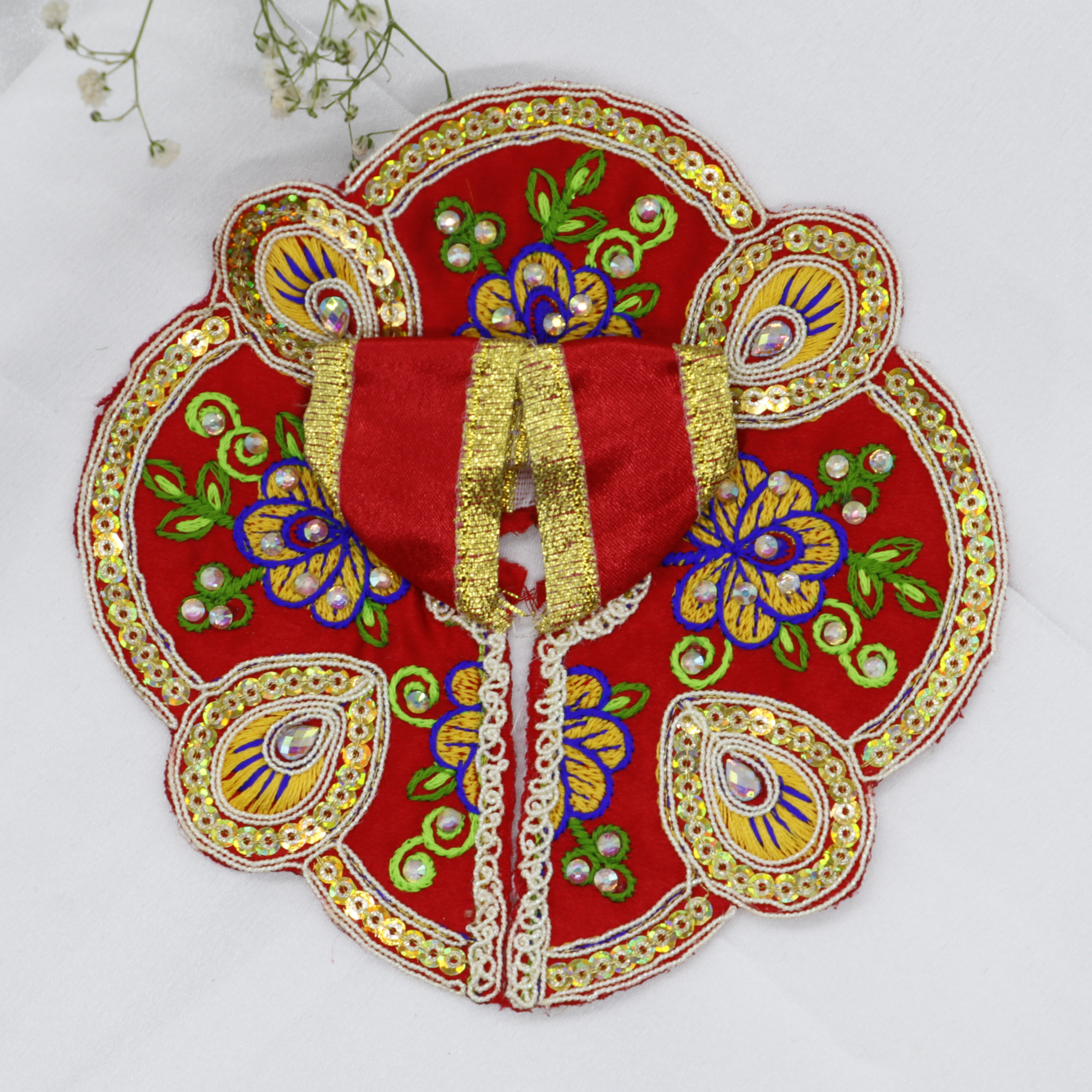 Mayur Rangat Embroidery Laddu Gopal Dress