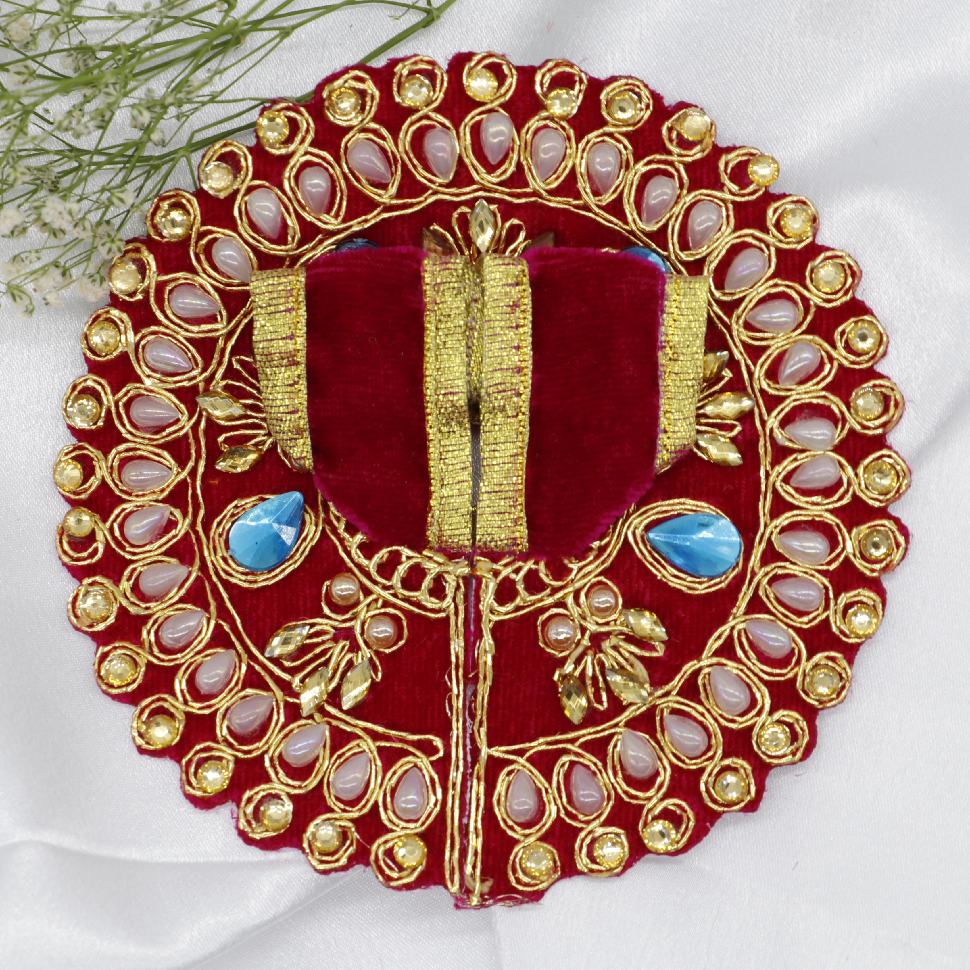 Jhalar Chakra Diamond Work Laddu Gopal Dress