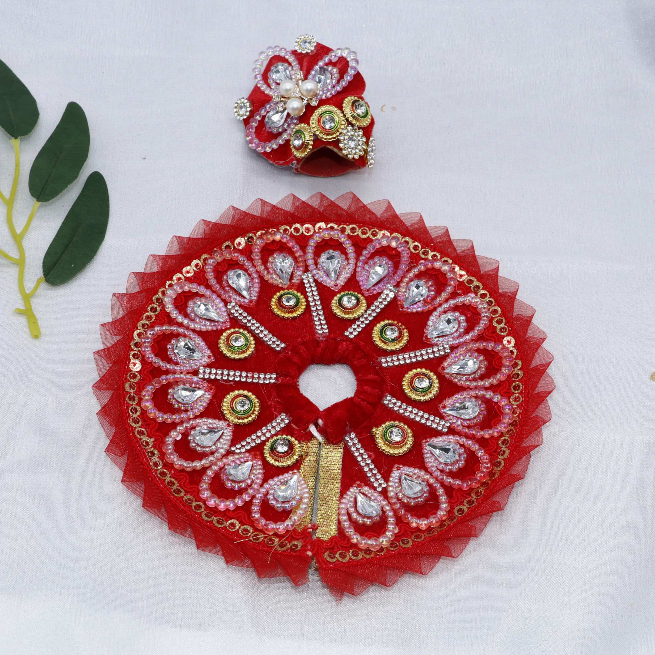 Pankh Shringar Laddu Gopal Dress With Mukut