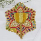 Moti Mandal Design Net Fabric Laddu Gopal Dress