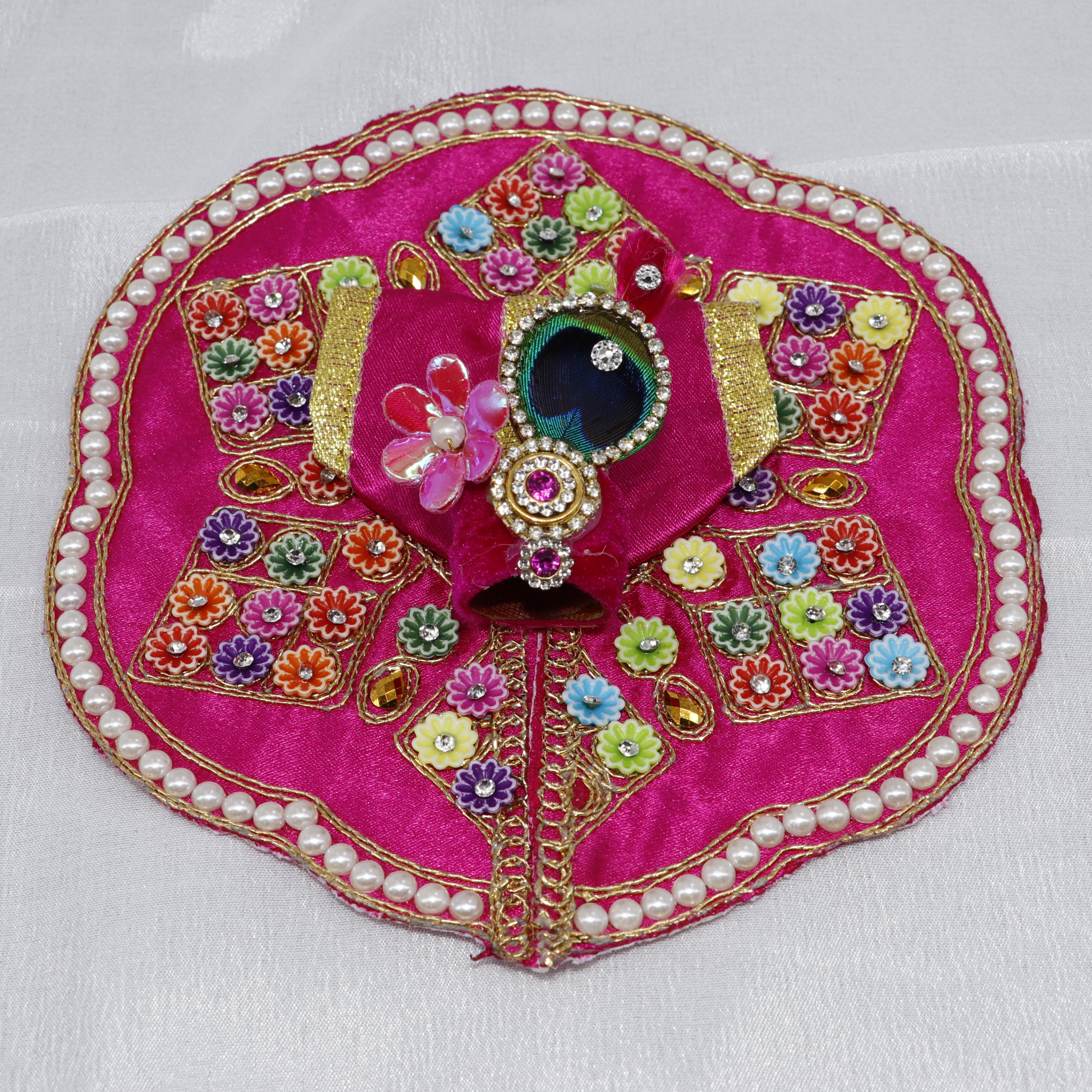 Rangili Buti Laddu Gopal Dress With Mukut