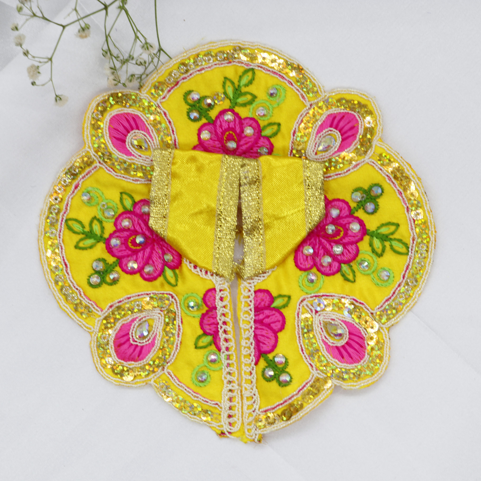 Mayur Rangat Embroidery Laddu Gopal Dress