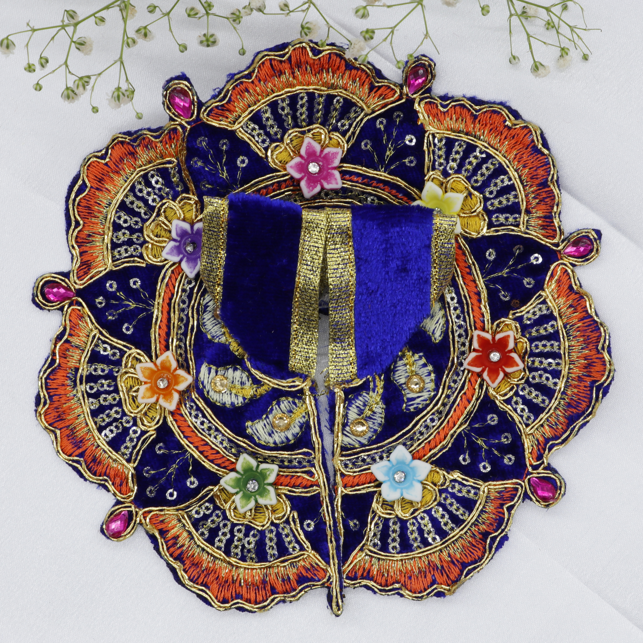 Phool Patti Zari Work Laddu Gopal Dress