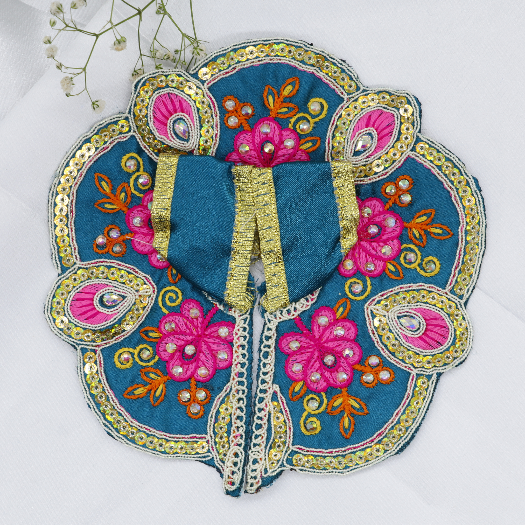 Mayur Rangat Embroidery Laddu Gopal Dress