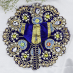 હીરા મોતી વેલ્વેટ બેઝ લાડુ ગોપાલ ડ્રેસ