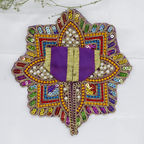 Moti Mandal Design Net Fabric Laddu Gopal Dress