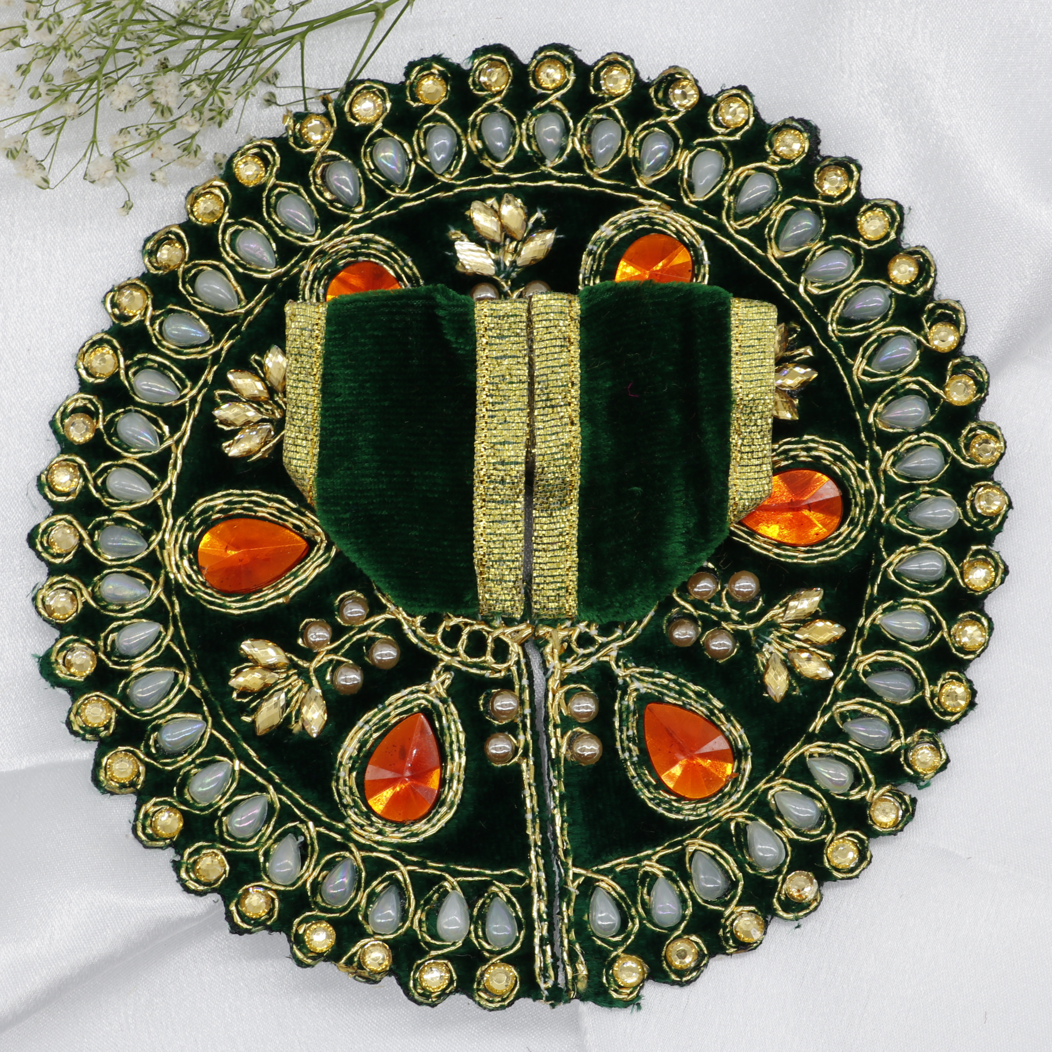 Jhalar Chakra Diamond Work Laddu Gopal Dress