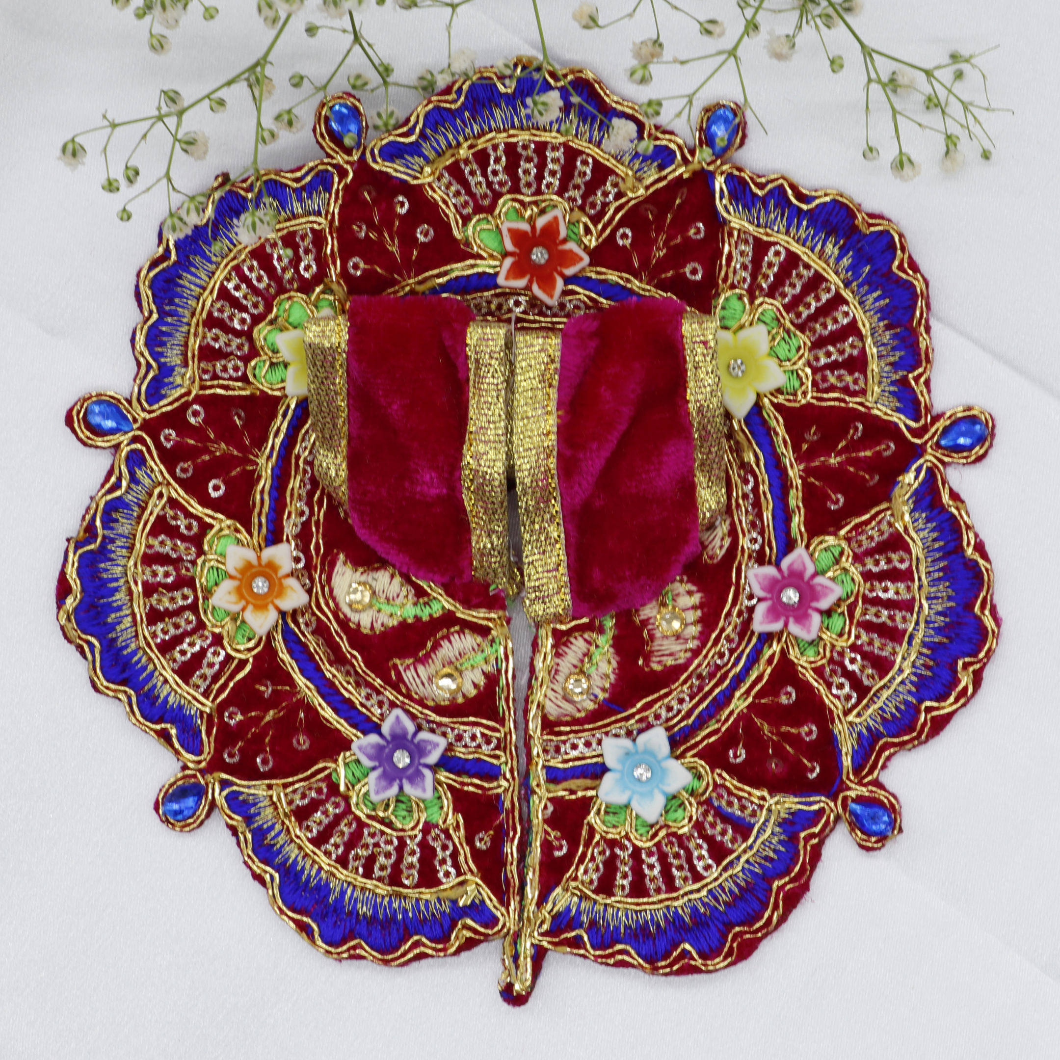 Phool Patti Zari Work Laddu Gopal Dress