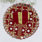 Makhmali Moti Mirror Work Laddu Gopal Dress