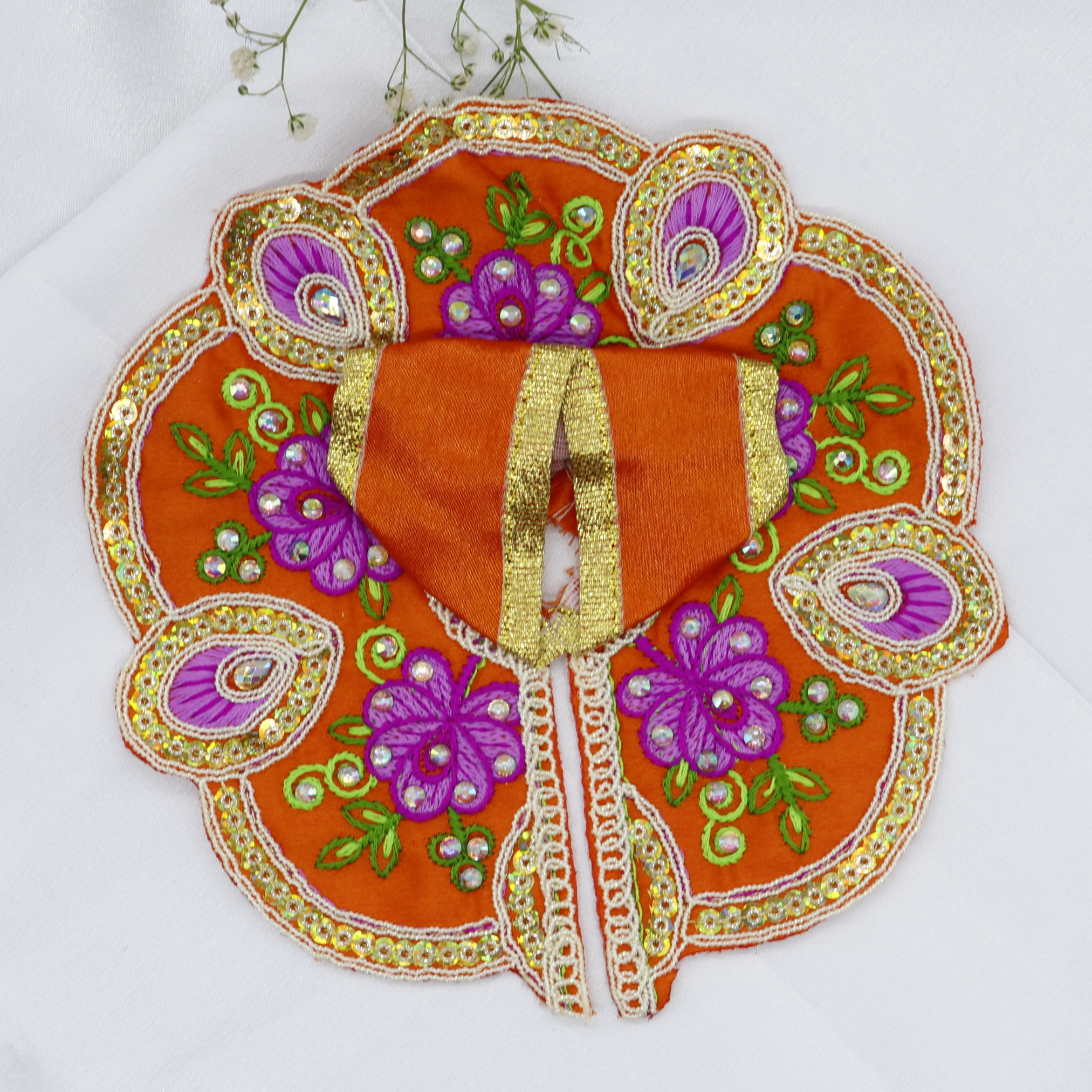 Mayur Rangat Embroidery Laddu Gopal Dress