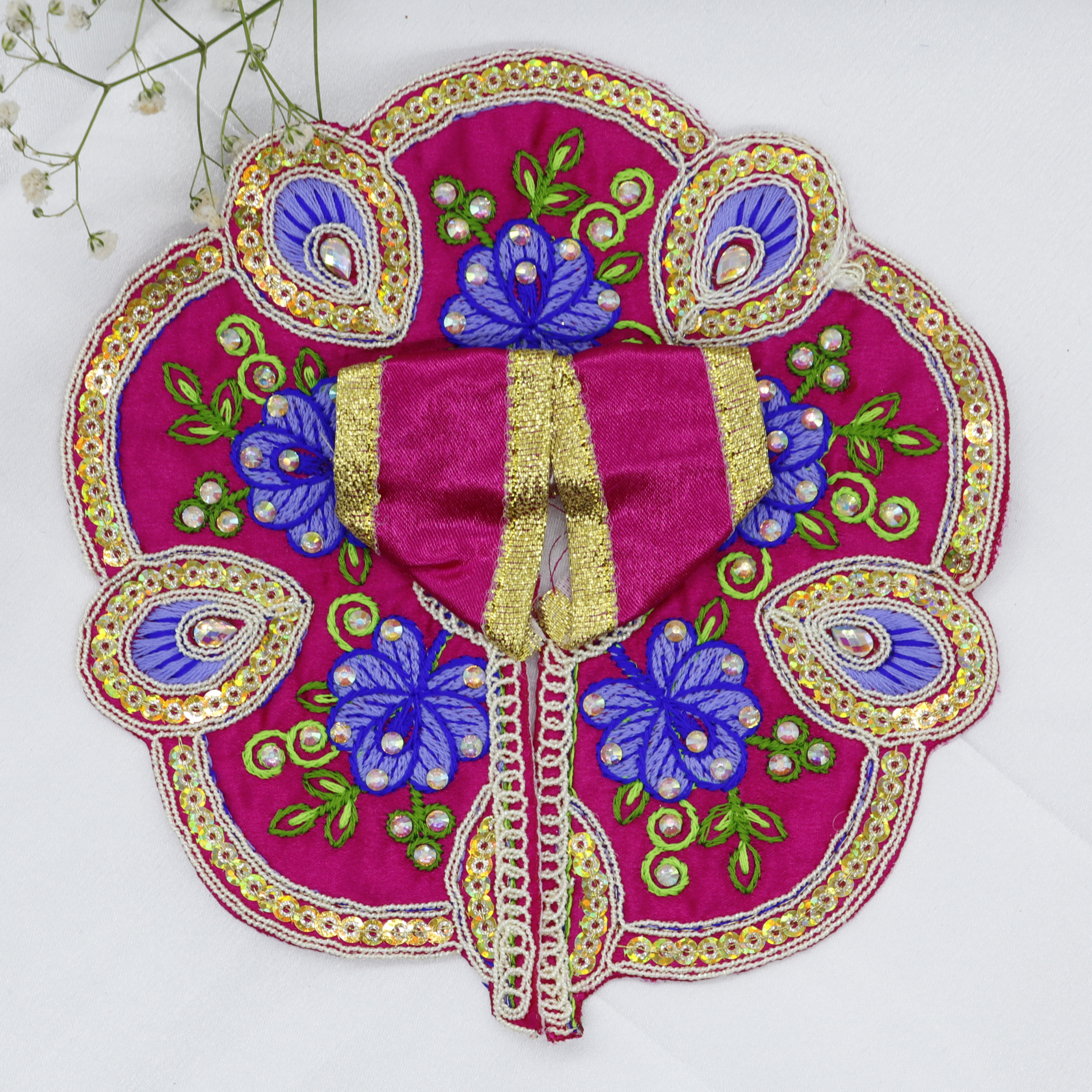 Mayur Rangat Embroidery Laddu Gopal Dress
